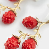 Boucles d'Oreilles Pendantes Jonquille & Baies