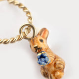 Mini brown rabbit hoop earring - Sold individually