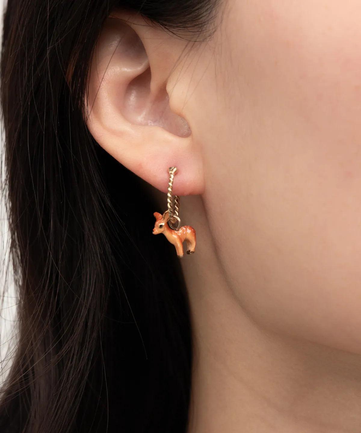 Mini doe hoop earrings - Sold individually