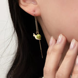 Long mushroom and snail earrings