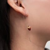 Long squirrel and acorn earrings