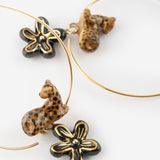 Petites créoles léopard et fleur d'Erine