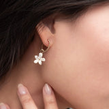 Mini créoles fleur d'Erine - vendue à l'unité