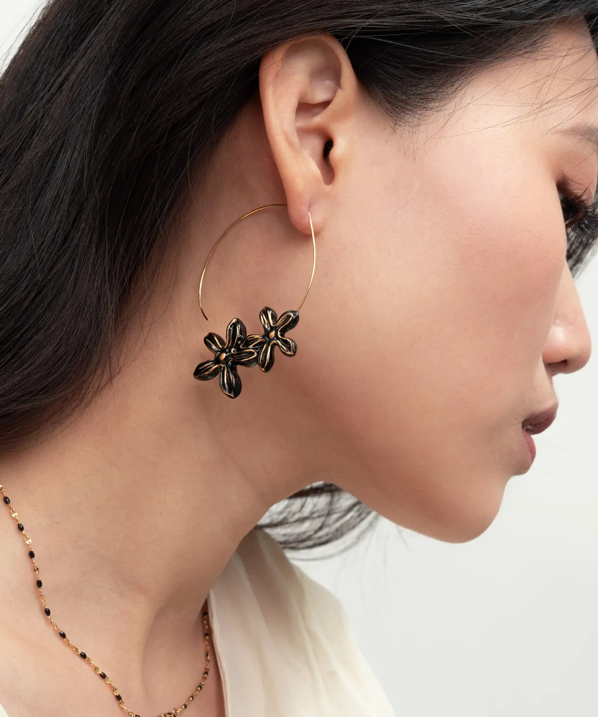 Grandes créoles fleurs d'Erine