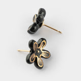 Puces d'oreilles fleur d'Erine noire
