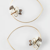Large Ragdoll cat hoop earrings with bow