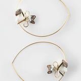 Large Ragdoll cat hoop earrings with bow