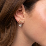 Ragdoll Cat Head and Bow Dangle Earrings