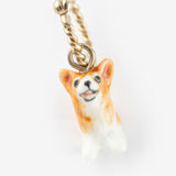 Mini Corgi dog hoop earring - Sold individually