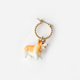 Mini Corgi dog hoop earring - Sold individually