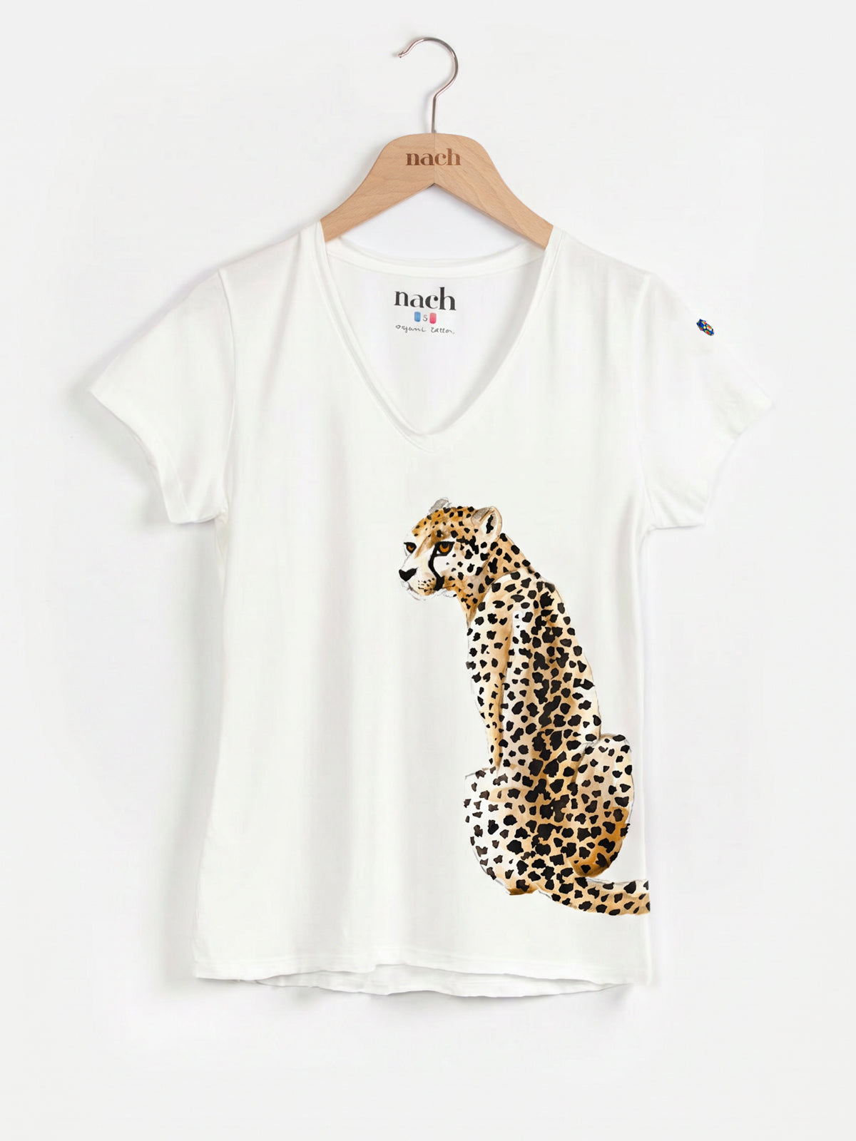 Organic cotton sitting cheetah t-shirt – NACH BIJOUX