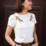 T-shirt Olga - léopard face à face