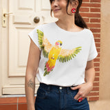 T-shirt Tomy - perruche jaune