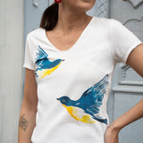 T-shirt Victor - Oiseaux Paruline Amoureux