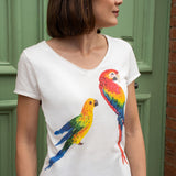 T-shirt Victor - couple de perroquets Ara