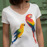 T-shirt Victor - couple de perroquets Ara