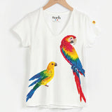 Victor T-shirt - Pair of Macaw Parrots
