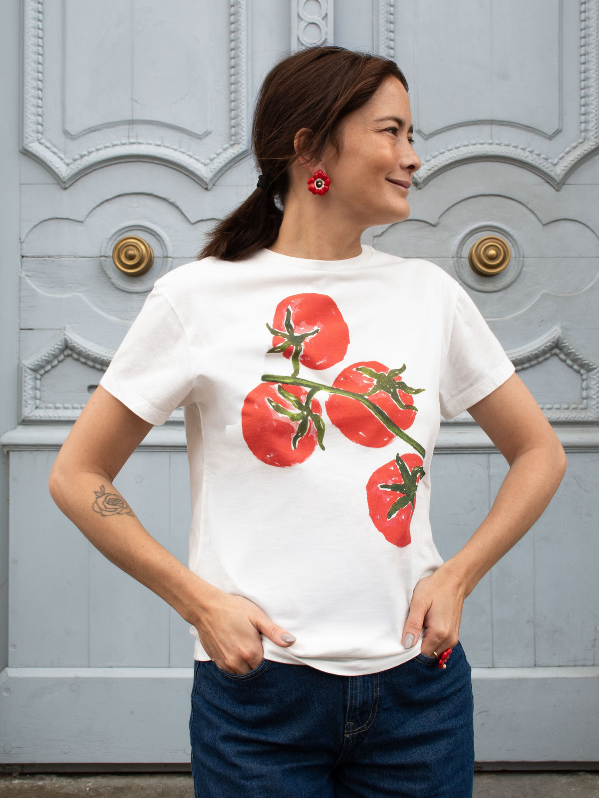 Olga T-shirt - Tomatoes – NACH BIJOUX