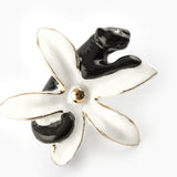 Broche fleur d'Erine et panthère
