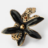 Broche fleur d'Erine et léopard