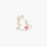 Pin's colombe ruban rose