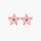 Small stud earrings - Pink lily