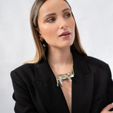 Leopard on branch necklace