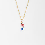 Pink parrot necklace