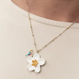 pear blossom and bird necklace