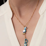 Collier paon sur branche