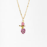 Collier perroquet et pensée