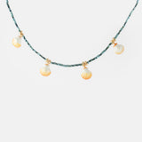 Shell hematite pearl necklace