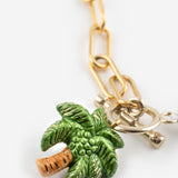 Pearl and palm tree necklace