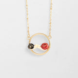 Round love snail necklace