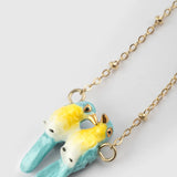 Collier Oiseaux Amoureux – Paruline Bleues