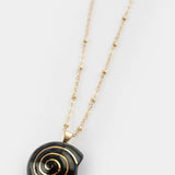 Black snail necklace