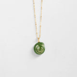 Green Snail Long Necklace