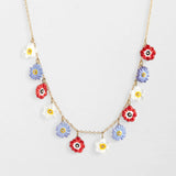 Anemone flower necklace