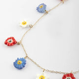 Anemone flower necklace