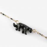Collier perles et panthère