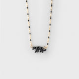 Collier perles et panthère