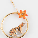 Collier rond tigre et lys