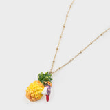 Mini pineapple and diamond bird necklace by Gould