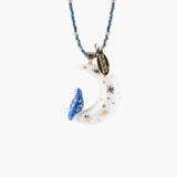 Collar de perlas con luna y búho
