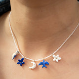 Collier multi cosmic et perles