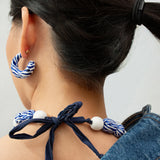 Maxi collier jasmin bleu