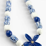 Maxi collier jasmin bleu