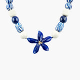 Maxi collier jasmin bleu