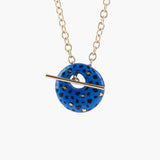 Collier cosmic léopard bleu