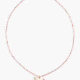 Collier perles rose et colombe